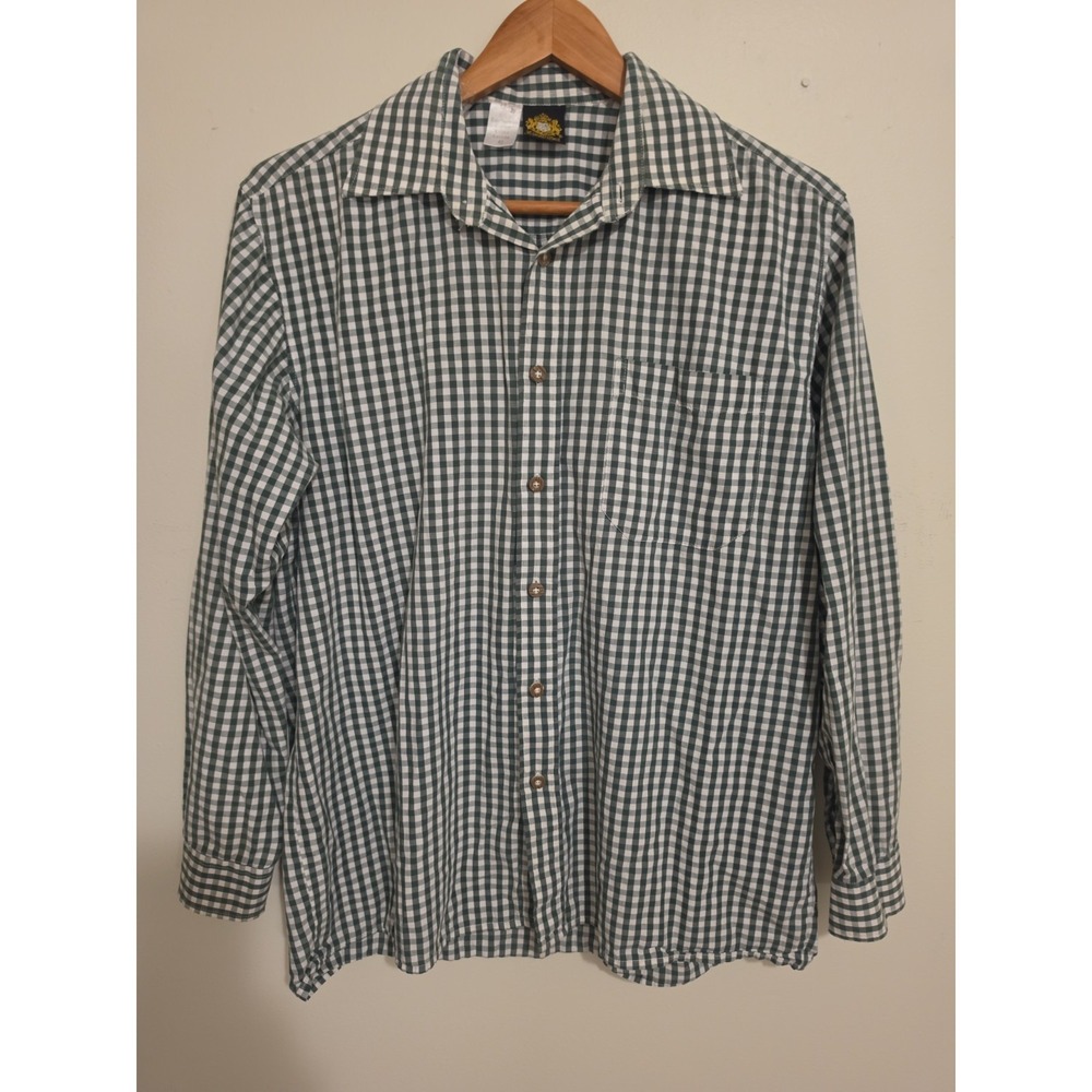 Vintage Hammerschmid Austrian Trachten Gingham Shirt.